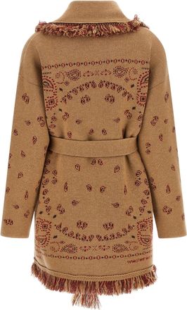 Alanui Womens Beige Cashmere Cardigan Clothing