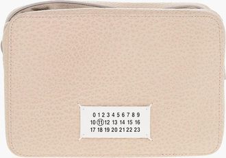 Maison Margiela MM11 Hammered Leather Shoulder Bag 5A with Canvas Detail Maison Margiela