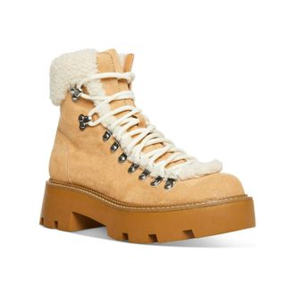 Cool Planet By Steve Madden Cyclonee Winter Boots Womens Tan Leather JOBB059