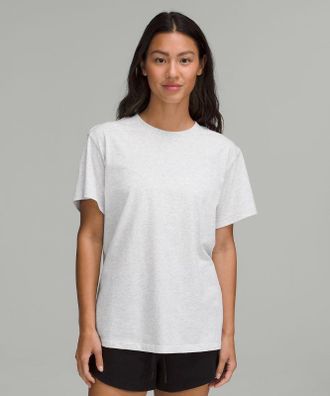 lululemon T-Shirt en coton All Yours pour Femmes - Light Gris - Taille 10