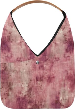 Generic Pink Vintage Mottled Pattern Reusable Lightweight Grocery Bags - Foldable Into Compact Pouch, Washable & Sturdy, Multipurpose for Shopping and Travel