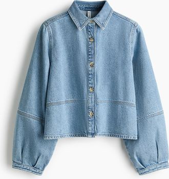 H&M Denimbluse - Helles Denimblau