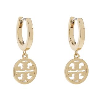 Tory Burch Miller Huggie Hoop Oorbellen - Dames - Oorbellen - Geel - ONE Size - Accessoires