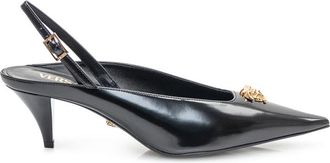Versace Black Slingback Pumps