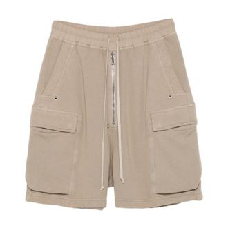 Rick Owens Casual Shorts, male, Beige, S, Dirty Pearl Cargo Shorts