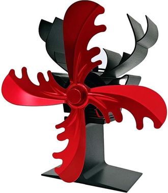 OEM Ventilador De Chimenea Con Dise&ntilde;o De Reno, Ventilador De Estufa De Le&ntilde;a De 4 Aspas, Circulaci&oacute;n De Calor, Funcionamiento Silencioso, Autoalimentado