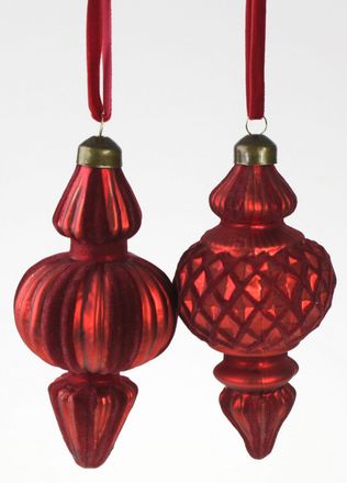 LLR Collection 2er-Set Weihnachtszapfen Berry aus Glas