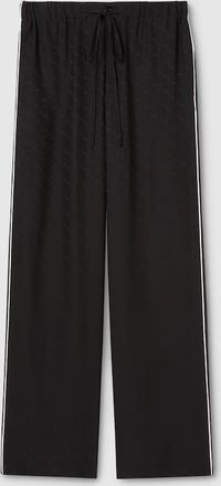 Gucci Horsebit Silk Jacquard Pant, Black, Ready-to-wear