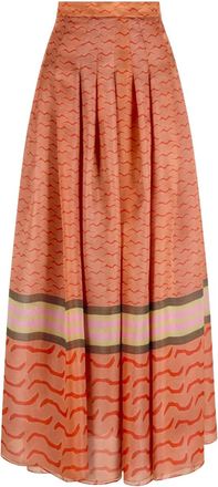 Giorgio Armani Gestreepte maxi-rok - Oranje