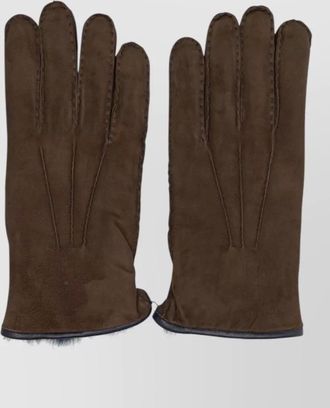 Restelli suede leather gloves