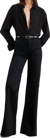 Nili Lotan Florence Bootcut Pant In Jet Black