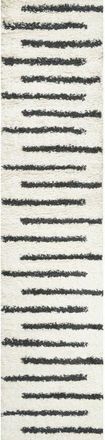 Jonathan Y Designs Alaro Berber Stripe Shag Area Rug in White/gray at Nordstrom, Size 3Ft 0In X 5Ft 0In