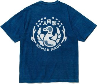 Human Made Ningen-Sei Indigo Pocket T-shirt Indigo Blue HM23CS036