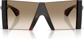 Versace Tortoiseshell 0ve4515 Oversized Shield Sunglasses