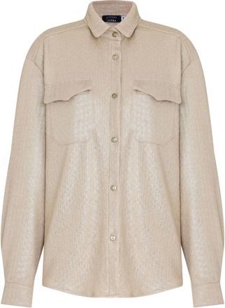 Amir Slama x Astrid blouse met glitters - Beige