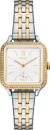 Fossil Outlet Womens Colleen 28mm Three-Hand Two-Tone Stainless Steel Watch