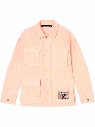 Palm Angels oversized denim workwear jacket - men - Cotton - S - Orange
