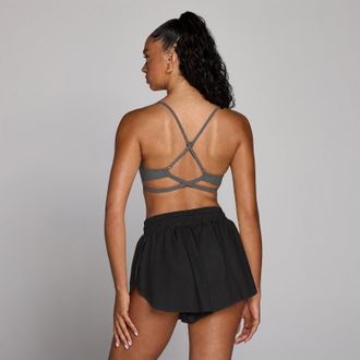 MyProtein Sujetador deportivo Tempo de espalda cruzada ajustable para mujer de MP - Gris oscuro - XS