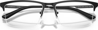 Emporio Armani 0ea1177 Half-Rim Metal Eyeglasses with Rectangular Lenses