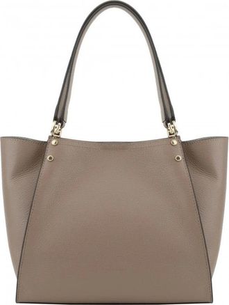 Pourchet Tassen, Dames, Beige, ONE Size, Leer, Hebdo Tote