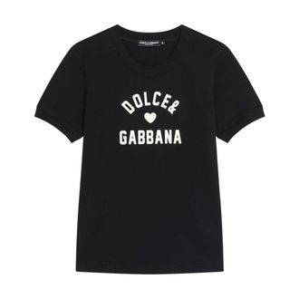 Dolce & Gabbana T-Shirts, female, Black, Size: XS Black T-shirt and Polo Collection
