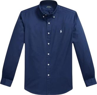 Polo Ralph Lauren Camicia in twill ultraleggero Custom-Fit - Heren - Casual Overhemden - Blauw - XL - Overhemden