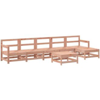 vidaXL vidaXL 7 Piece Garden Lounge Set Solid Wood Douglas