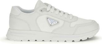Prada White Recycled Polyamide Athletic Mens Sneakers