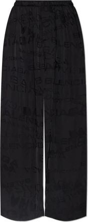 Balenciaga Logo Broeken - Dames - Wijde Broeken - Zwart - L - Broeken