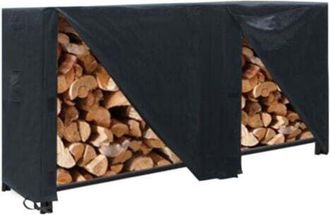 OEM Estante Para Le&ntilde;a De 96x24x42 Pulgadas, Cubierta Antipolvo Para Chimenea Exterior De Gran Capacidad, Impermeable 210d