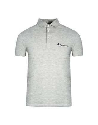 Aquascutum Mens Aquascutum Signature Logo Grey Polo Shirt - Size: 38
