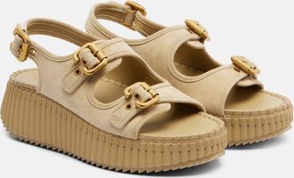 Chlo&eacute; Nama suede platform sandals