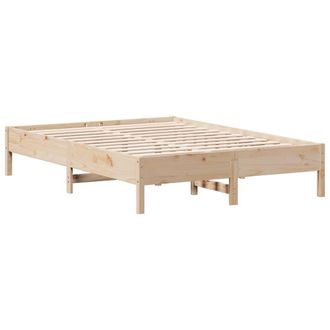 vidaXL Estructura De Cama Sin Colch&oacute;n Madera Maciza De Pino 160x200 Cm Vidaxl