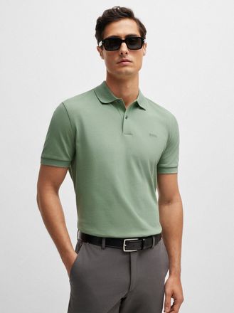 HUGO BOSS Mens Open Green Pallas Polo Shirt - Size Small