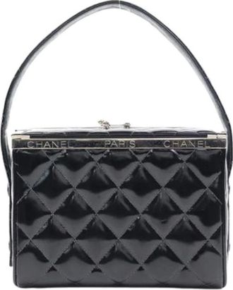 Chanel Pre-owned Handbags, female, Black, Size: ONE SIZE Pre-owned Vintage Leather Handbag