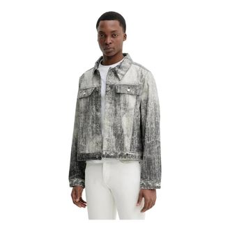 Camper Paint Print Denim Jacket - Heren - Spijkerjassen - Zwart - S - Denim - Jassen