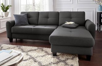 Sit&more Ecksofa »Varese L-Form« mit Federkern, wahlweise mit Bettfunktion und Stauraum