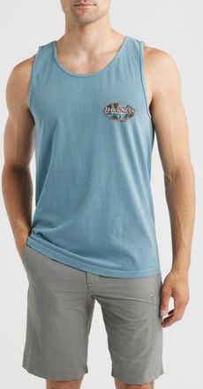 Dark Seas Tropical Night Cotton Graphic Tank in Ice Blue at Nordstrom, Size Large