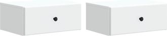 vidaXL Mesita De Noche De Pared 2 Uds. 49 X 34,5 X 20 Cm Vidaxl