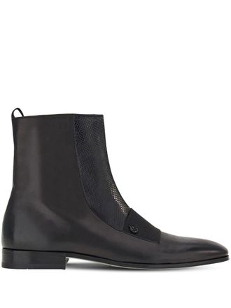 Ferragamo leather zip-up ankle boots - Black