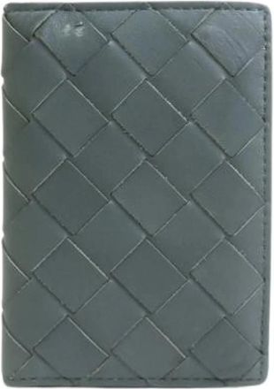Bottega Veneta Pre-owned Card Case - Dames - Vintage Accessoires - Grijs - ONE Size - Leer - Vintage