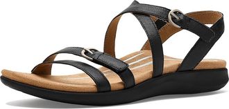 Aetrex Hadley Adjustable Quarter Strap Sandals Womens Sandals Black : EU 41 (US Womens 10-10.5) M (B), Leather