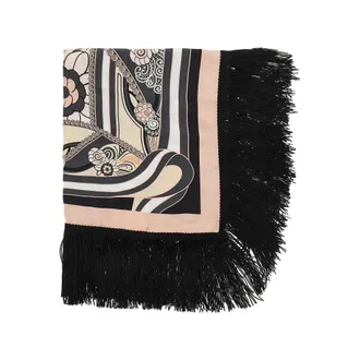 La DoubleJ Fringed silk scarf Woman One Size