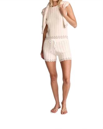 Sundays River Knit Pull On Shorts In Cream