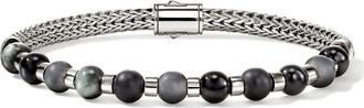 John Hardy Beaded Chain Bracelet in Silver at Nordstrom, Size X-Large