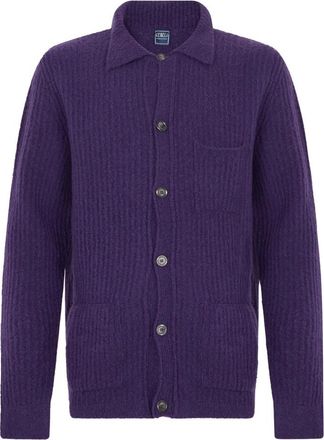 Fedeli Minimalistische Vest - Heren - Vesten - Paars - L - Wol - Truien & Vesten