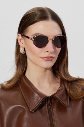 Balmain Brigade IV Sunglasses, Unisex, Gold