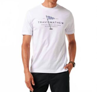 Travis Mathew Worth A Shot Short Sleeve Tee In White
