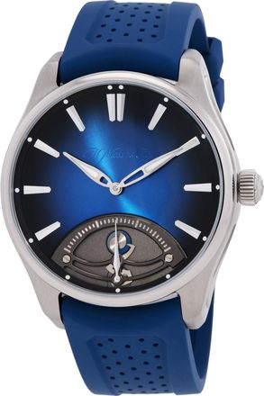 H. Moser & Cie Pioneer Retrograde Seconds Midnight Blue Automatic Mens Watch 3250-1200