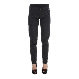 Ermanno Scervino Jeans, Dames, Zwart, S, Katoen, Zwarte Regular Fit Stijlvolle Broek